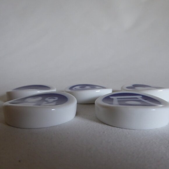 JAPANESE PORCELAIN CHOPSTICK RESTS HOLDER STANDS (NEW) SET OF 5 - Picture 2 of 8
